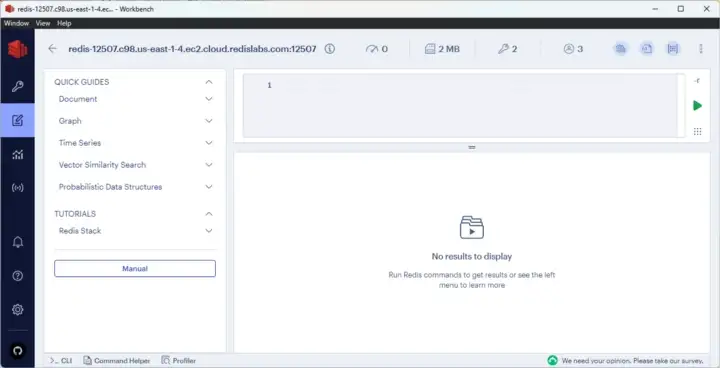RedisInsight Workbench